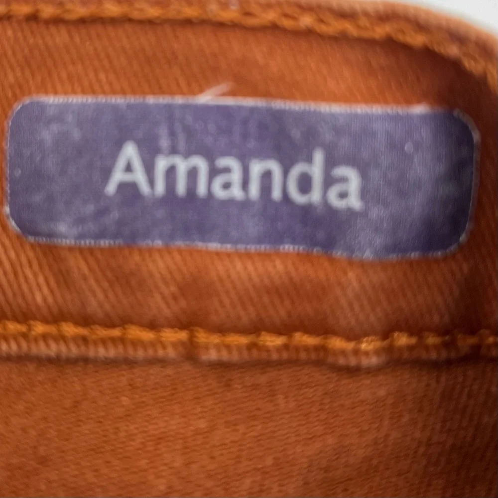 Gloria Vanderbilt Amanda High Rise Straight Leg Rust Denim Jeans Size 16 - Picture 13 of 14